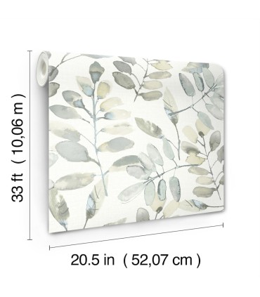 4169-13905 - Pinnate Grey Leaves Wallpaper by Chesapeake