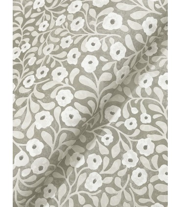 4169-83131 - Poppy Trail Grey Floral Wallpaper by Chesapeake