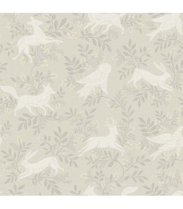 4169-83112 - Revelry Taupe Forest Frolic Wallpaper by Chesapeake
