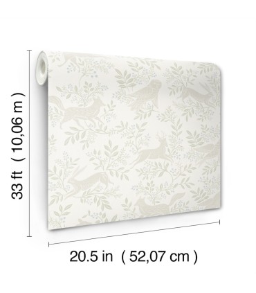 4169-83113 - Revelry White Forest Frolic Wallpaper by Chesapeake