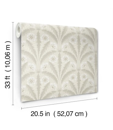 4169-27603 - Tap Root Beige Floral Damask Wallpaper by Chesapeake