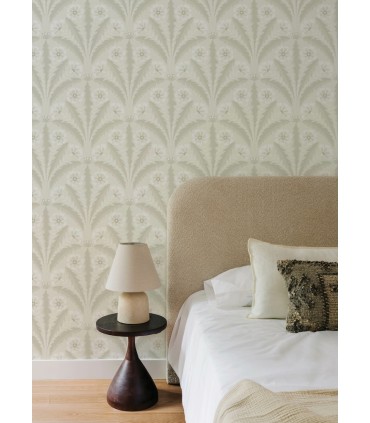 4169-27603 - Tap Root Beige Floral Damask Wallpaper by Chesapeake