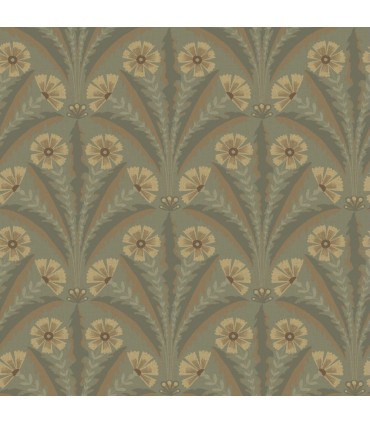 4169-27604 - Tap Root Green Floral Damask Wallpaper by Chesapeake