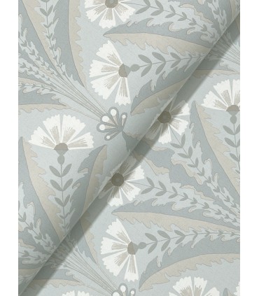 4169-27602 - Tap Root Light Blue Floral Damask Wallpaper by Chesapeake
