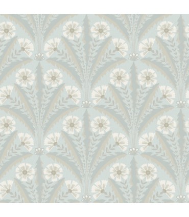 4169-27602 - Tap Root Light Blue Floral Damask Wallpaper by Chesapeake