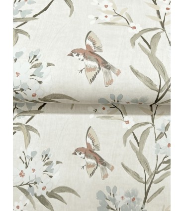 4169-83137 - Tea Olive Beige Finch Frolic Wallpaper by Chesapeake
