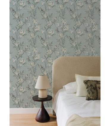4169-83139 - Tea Olive Blue Finch Frolic Wallpaper by Chesapeake