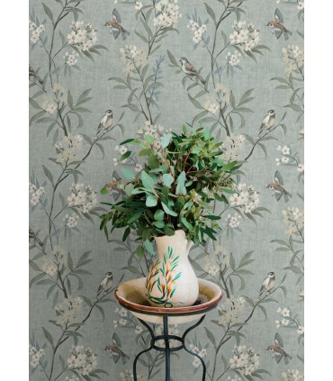 4169-83139 - Tea Olive Blue Finch Frolic Wallpaper by Chesapeake