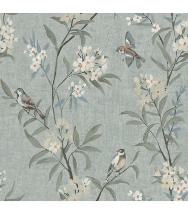 4169-83139 - Tea Olive Blue Finch Frolic Wallpaper by Chesapeake