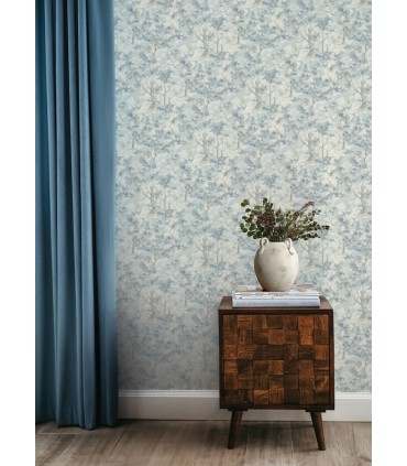 4169-83108 - Thicket Blue Forest Wallpaper by Chesapeake