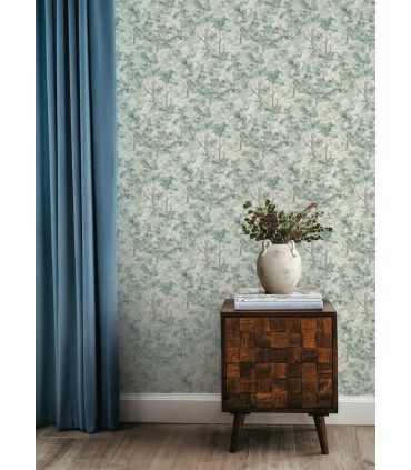 4169-83111 - Thicket Teal Forest Wallpaper by Chesapeake