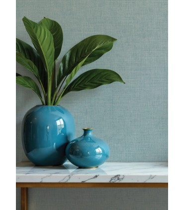4193-7411 - Alba Sky Blue Open Weave Wallpaper-Portofino by A Street