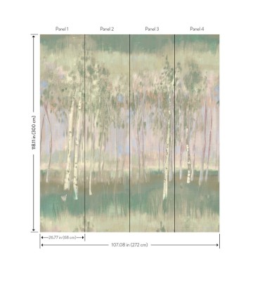 4193-7470M - Primavera Sage Wall Mural-Portofino by A Street