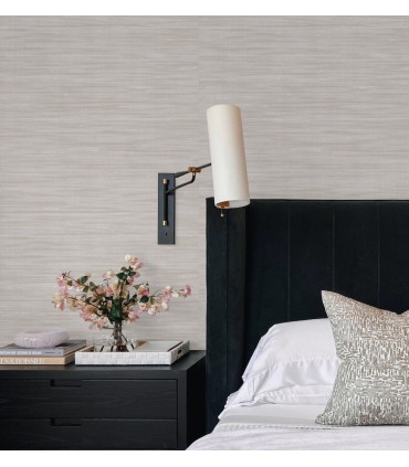 UW1000N - Sari Silk Dove Faux Fabric Wallpaper-Atmosphere Digest