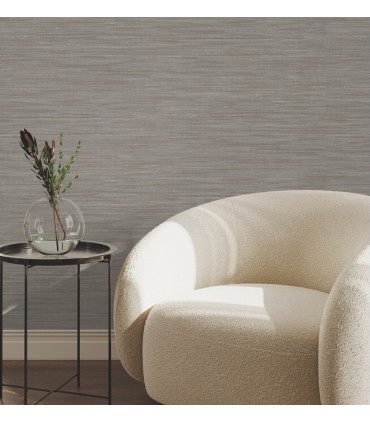 UW1002N - Sari Silk Grey Faux Fabric Wallpaper-Atmosphere Digest