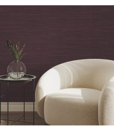 UW1009N - Sari Silk Merlot Faux Fabric Wallpaper-Atmosphere Digest