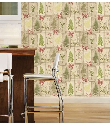 FK34416 - Fresh Kitchens 5 - Insects and Leaves Wallpaper