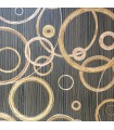 LW832 - Circles Wallpaper Black and Gold