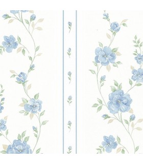 MD29940  - Silk Impressions 2 by Norwall Floral Stripe Wallpaper