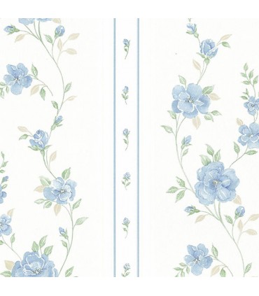 MD29940  - Silk Impressions 2 by Norwall Floral Stripe Wallpaper