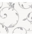 IM36416  - Silk Impressions 2 by Norwall Scroll Leaves Wallpaper