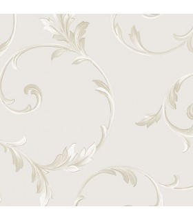 IM36417  - Silk Impressions 2 by Norwall Scroll Leaves Wallpaper