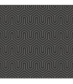 GE3716 - Ashford Geometrics Flocked Wallpaper-Labyrinth