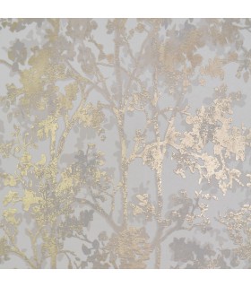 NW3583 - Modern Metals Wallpaper by Antonina Vella-Shimmering Foiliage