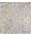 NW3583 - White & Gold Shimmering Foliage Wallpaper-Modern Metals 2