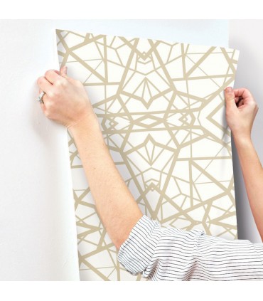 RMK10687WP - Peel and Stick Wallpaper-Shattered Geometric