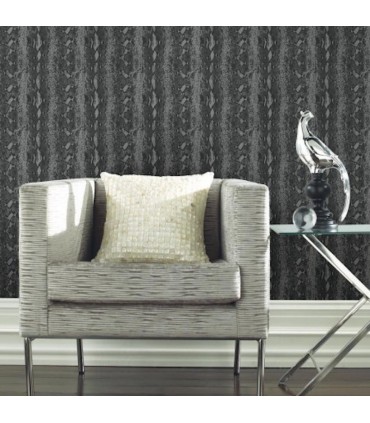 RMK10690WP - Peel and Stick Wallpaper-Black and Silver Snake Skin