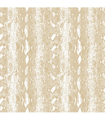 RMK10693WP - Peel and Stick Wallpaper-White and Gold Snake Skin