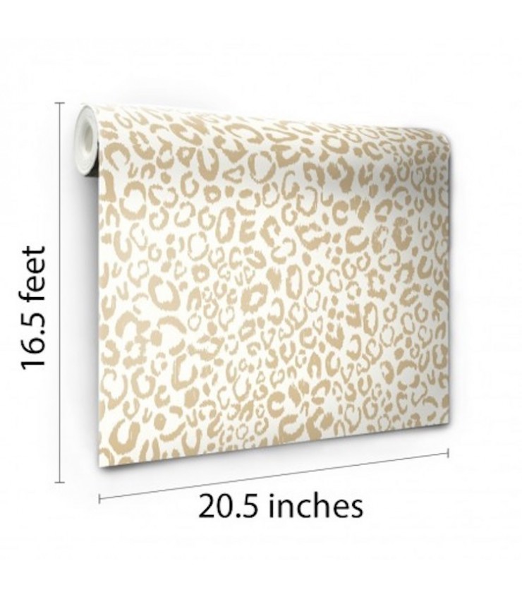 RMK10700WP - Peel and Stick Wallpaper-Gold Leopard Print