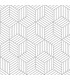 RMK10705WP - Peel and Stick Wallpaper-Striped Hexagon White and Grey