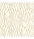 RMK10704WP - Peel and Stick Wallpaper-Striped Hexagon White and Gold