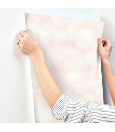 RMK10709WP - Peel and Stick Wallpaper-Clouds in Pink