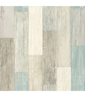 RMK10840WP - Peel and Stick Wallpaper-Weathered Wood Blue