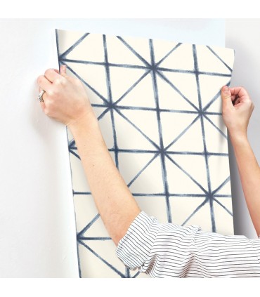 RMK10844WP - Peel and Stick Wallpaper-Modern Abstract Blue