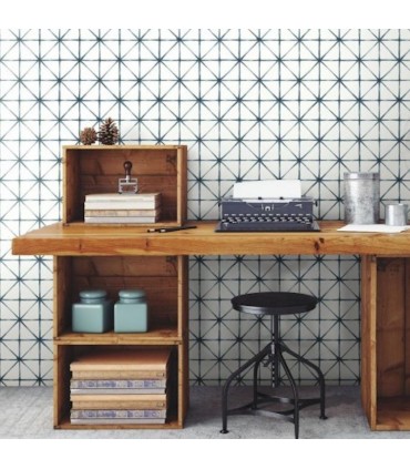 RMK10844WP - Peel and Stick Wallpaper-Modern Abstract Blue