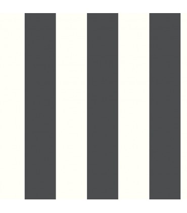 RMK11082WP - Peel and Stick Wallpaper-Awning Stripe-Black