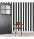 RMK11082WP - Peel and Stick Wallpaper-Awning Stripe-Black
