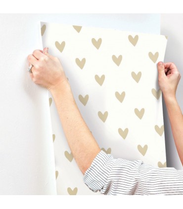 RMK3525WP - Peel and Stick Wallpaper-Hearts