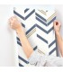 RMK9002WP - Peel and Stick Wallpaper-Blue Chevron Stripe