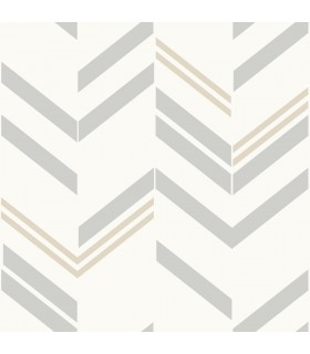 RMK9004WP - Peel and Stick Wallpaper-Grey Chevron Stripe