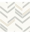 RMK9004WP - Peel and Stick Wallpaper-Grey Chevron Stripe