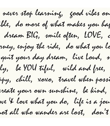 RMK9005WP - Peel and Stick Wallpaper-Dream Big Black Script