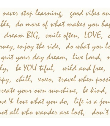 RMK9006WP - Peel and Stick Wallpaper-Dream Big Gold Script