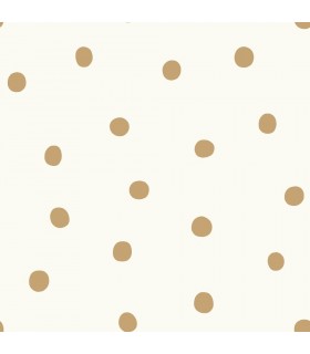 RMK9012WP - Peel and Stick Wallpaper-Large Gold Dots