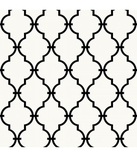 RMK9018WP - Peel and Stick Wallpaper-Modern Black Trellis