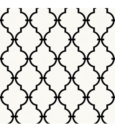RMK9018WP - Peel and Stick Wallpaper-Modern Black Trellis